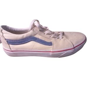 Vans Cream and Blue Sneakers Men 8.5 Women 10 Athletc Casual
